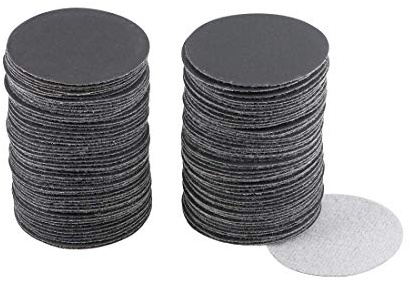 TA-VIGOR Lot de 100 disques de ponçage humides et secs, grain 800, 5,1 cm, papier abrasif électrostatique en carbure de silicium pour plantation