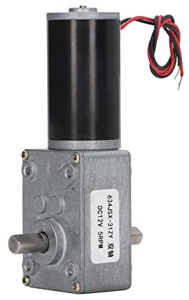 Motoréducteur, Moteur à Engrenages à Couple élevé, Micro-réducteur de Vitesse électrique, Moteur à Engrenages à Vis sans Fin DC 12V CW CCW, Moteurs de Ventilateur (5 tours/minute)