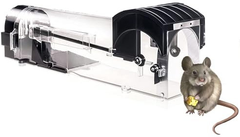 Trampa para ratones humanos, 32 cm, ampliada, inteligente, para ratones y roedores, no mata a los ratones, apta para mascotas y niños, sin liberación táctil, altamente sensible, eficaz y rápido