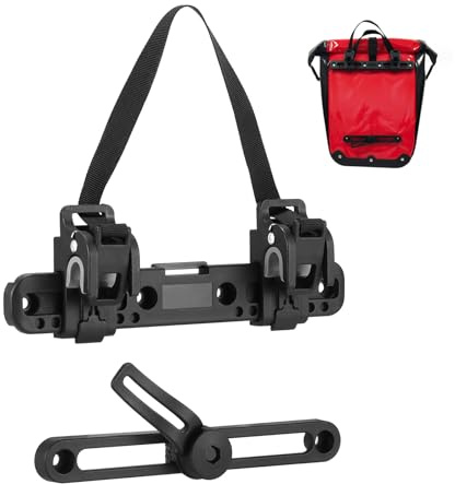 Wowlela Fahrrad Seitentasche Schnalle, 360° Verstellbare Fahrradtasche Befestigung Gepäckträger Zubehör, Praktisches Fahrrad Gepäckträger