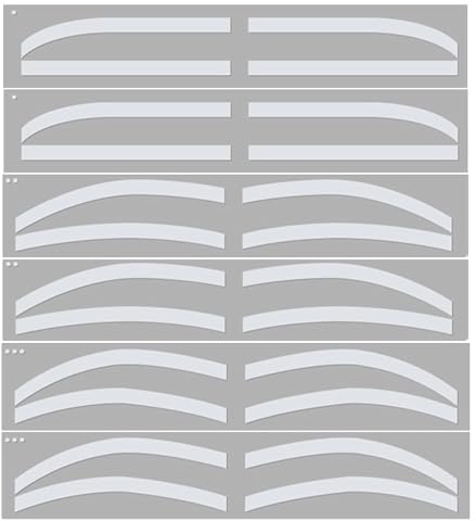 12 Paare Einweg Augenbrauen Schablone Einweg Augenbrauenform Aufkleber Microblading Augenbrauenform Aufkleber Klebende Tattoo (2bags-12pairs)