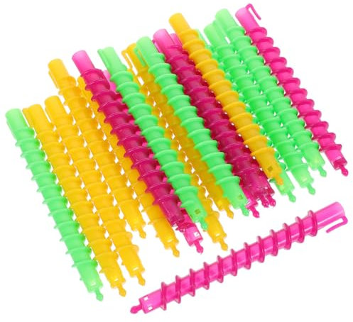 DOITOOL Spiralwickler zum Stylen Verschiedener Frisuren zu Hause aus ABS 100 Stück Sanfte Dauerwellenwickler Zufällige Farbe für Damen für Langes Haar