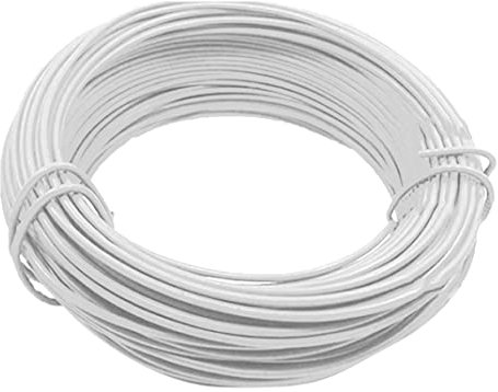 Pastoralist Garden WireGarden Wire Plant Twist Tie Plastic Coated Coil String Soft for Home Office Plant Fixing DIY Bonsai Flower Pot Support Strap White