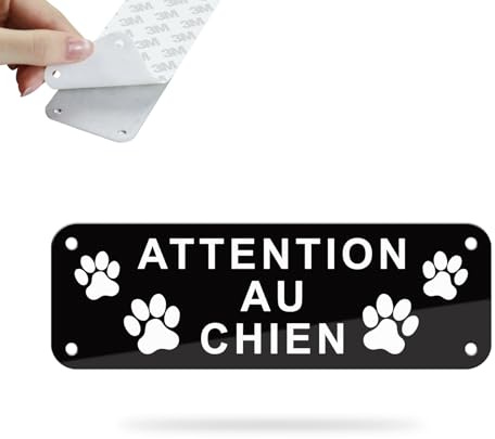 Sinmao - Cartel para perro de guardia (150 x 50 mm), color negro