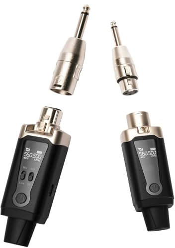 STRICH M2 UHF Système de microphone sans fil XLR 16 canaux, émetteur et récepteur audio pour micro dynamique, alimentation fantôme 48 V pour microphone à condensateur, compatible avec mixeur audio
