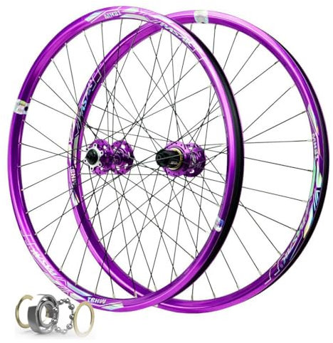 LPYDWZ 26 27,5 29 Zoll MTB Fahrrad Laufradsatz, Doppelwandige Aluminiumlegierung Scheibenbremse Hybrid/Fahrradfelge QR 9mm for 7–12 Gang Kassette(QR 9 * 100mm/100 * 135mm,29 ER)