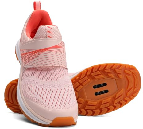 KOFUBOKE Damen Indoor Fahrradschuhe SPD Cleats Kompatibel Bequem Und Atmungsaktiv Rennradschuhe