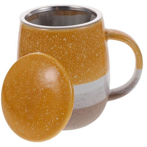 OFFSCH Taza De De Cerámica Para Desayuno Taza De Leche De Cerámica Multiusos Con Base Antideslizante