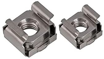 Käfigmuttern,Kleinteile, 304 Edelstahl Quartet Floating Nut Cassette Elastic Enclosure Card Cage Nuts(M5 10pcs)