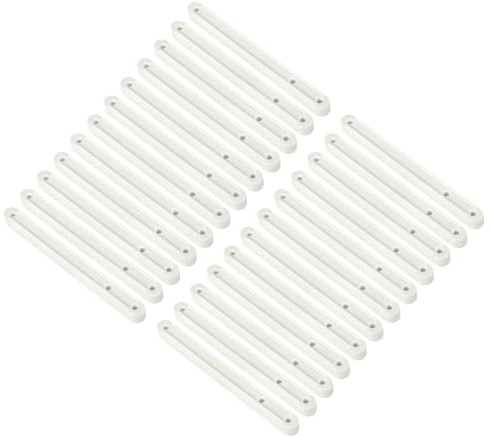QUARKZMAN Guide Per Cassetti, 24Pezzi 180mm - Guide In Plastica Per Cassetti, Guide Scanalate Montaggio Laterale Per Cassetti Armadi Comodini Guardaroba (Bianco)