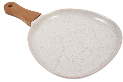 FUNOMOCYA Keramikplatte Mit Griff Für Servieren Essteller Aus Keramik Für Haushalt Spülmaschinenfest Backteller Für Pfannkuchen Und Desserts