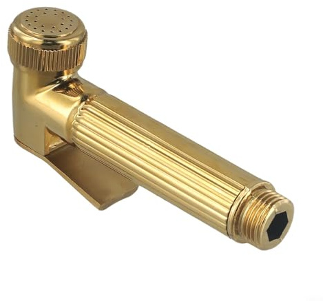YJDOORPLAY Chrome Douche Bidet Toilet Spray - Shattaf Muslim Shower Head - Handheld Zinc Alloy Bathroom Water Sprayer with Trigger Control(Gold)
