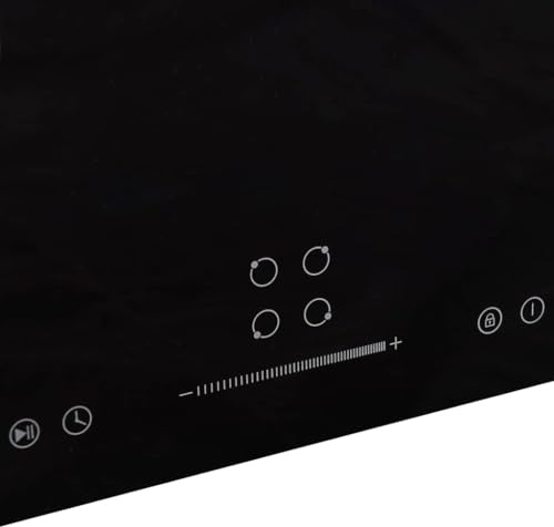 Eleganz Induktionskochfeld 77cm mit 4 Platten & Touch Control - Hitzebeständiges Glas - 7000 W - Ideal für Moderne Küchen & Großfamilien