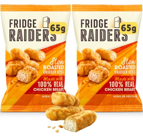 Lunchables Fridge Raider Chicken Bites - High Protein Packed Lunch Snacks, Picnic Food, School Lunchbox (2x65g Slow Roasted)