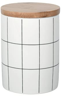 Tarro 950ml de Porcelana Redondo Cerámica con Tapa para Té y Dulces