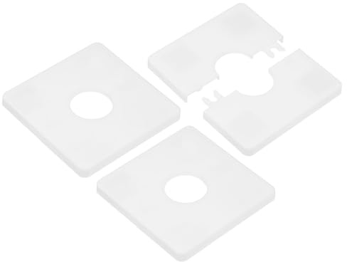 M METERXITY 3-Pack Wall Split Flange for 25mm/0.98in Dia Pipe ABS, White | 7mm/0.28in H, ABS, Square, Self-Adhesive, Escutcheon Plate Cover Buckle for Pipe, Floor, Ceiling, Plumbing Cover Plates