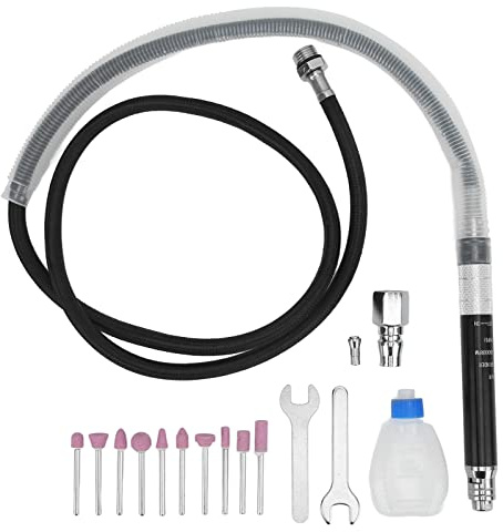 Cocoarm Pneumatic Micro Die Grinder 65000RPM Micro Amoladora Neum¨¢tica Compresor Micro Herramienta de Grabado 1/8in para Esmerilar Pulir Grabar con Eje Estilo L¨¢piz