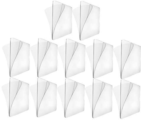 ASAKKURA 12pcs Transparent Double Sided Tape Heavy Duty Nail Mounting Adhesive for Home Office Car Use Removable Strong Fixed Paste Auxiliary Stickers