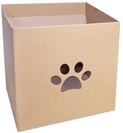Cardboard Cat Villa - Kratzpfosten Mit Mehreren Ebenen, Geschlossene Spielhütte | Wellbleche Strukturierte Rampenflächen, Faltbare Papptastklauenstation Haus Ruhe, Naptime -Retreat, Wohnung, Katzenrau