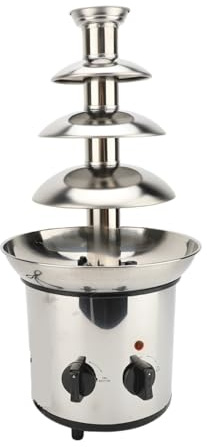 Macchina Elettrica For Fontana For Fonduta Di Cioccolato A 4 Livelli For Feste, Funzionamento Silenzioso In Acciaio Inossidabile, Controllo Della Temperatura Regolabile Flusso Continuo E Regolare