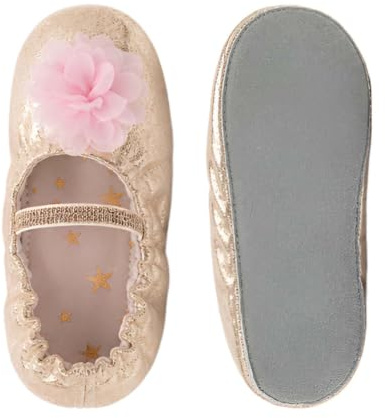 Zapatillas de Ballet Mujer de Lona Revestida Frente Redondo para Gimnasia