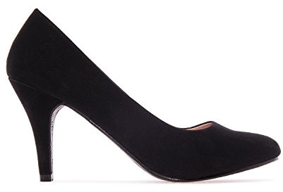 Elegante Pumps aus Nubukleder in Schwarz. Gr. 41
