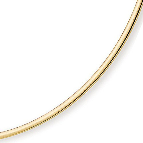 3mm Halsreif Collier Omegareif Omegakette 585 Gold Gelbgold Goldkette 45cm Damen