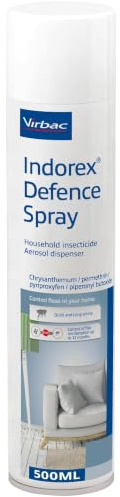 Virbac Indorex Defence Flea Spray for the Home | Kills Fleas | 500ml Can