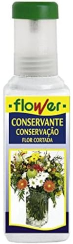 Flower - Conservante Vidaflor para Flores Cortadas | Prolonga Frescor | Controla pH del Agua | Evita Envejecimiento Prematuro, No aplica, 5.2x5.2x18.3 cm, Conservante flores