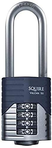 Henry Squire Vulcan 4 Wheel Long Shackle Combination Padlock, 40 mm (Length)
