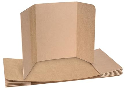 Fotomappe A5 für 13 x 19 cm, braun, Kraftkarton, m. Klappe - 10er Pack
