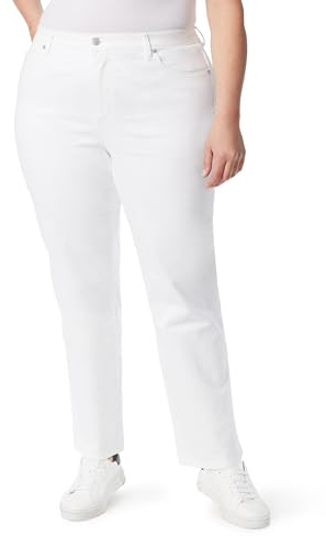 Gloria Vanderbilt womens Amanda Classic High Rise Tapered Jeans, Vintage White, 20 Plus Regular