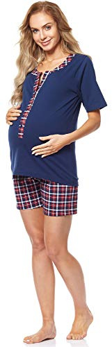 Be Mammy Dam Sjuksköterska Pyjamas Set J5ST3N2 (Mörk Blå, S)