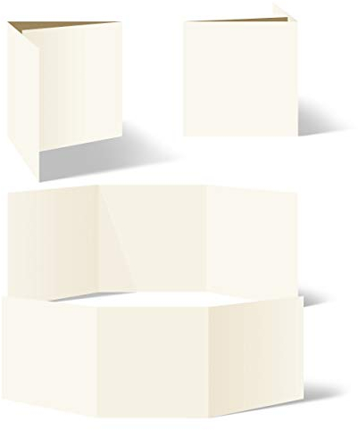 50 Blanko Klappkarten Wickelfalz Quadrat 148x148mm Naturpapier Set Papier wählbar