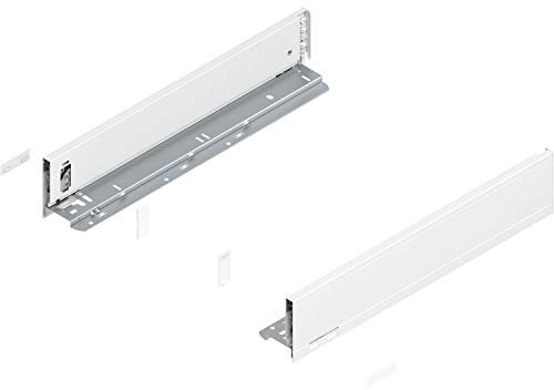 Blum Legrabox pure H M Schubladenschienen Set | 1 Paar, 40kg 500mm | Tip On Vollauszug, seidenweiß