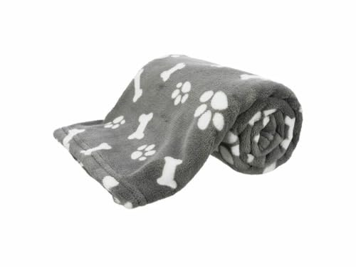 TRIXIE hondendeken Kenny Fleece bot/pootjes grijs 100x75 cm