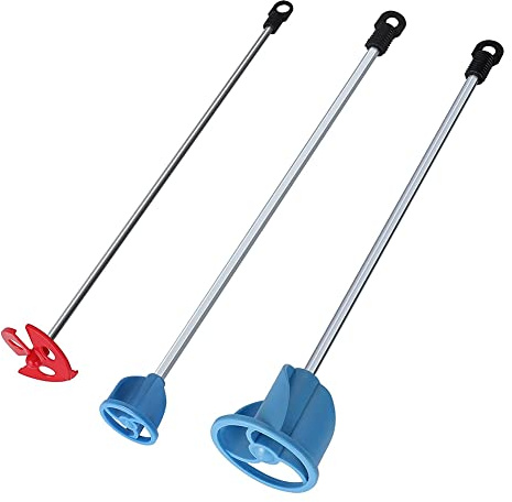 Pack of 3 Paint, Epoxy Resin, &Ceramic Glaze Mixer Paddle Blades- Drill Attachment-Mixer Mixing Paddles