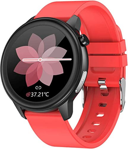 QESTO KNN Smartwatch Temperature 1.3 Inch Full Touch Screen Smart Watch Fitness Tracker with ECG/PPG/Heart Rate Monitor for Men Women(F)(F)