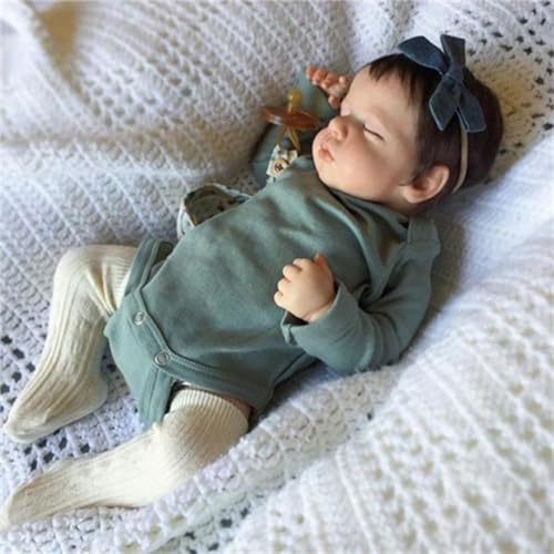 Zero pam Reborn Baby Vollsilikon Lebensecht 50 cm Reborn Baby Mädchen Lebensechte Babypuppen Puppe Echt Wie EIN Reborns Puppen Mit Haare