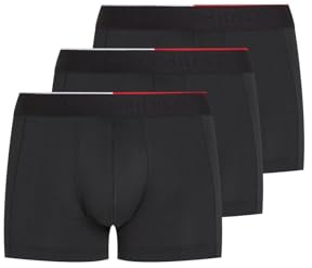 Tommy Hilfiger Calzoncillos bóxer Hombre Pack de 3 Trunks tejido elástico, Negro (Black/Black/Black), XL