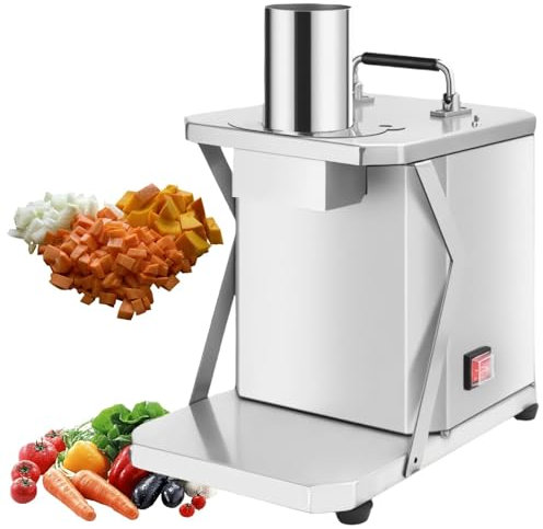 LFfwynog Cortador de Verduras, Cortador de Verduras Ajustable de 200 W para Cebolla, Verduras, rallador de Queso, Cortador de Verduras fácil de Limpiar,15mm