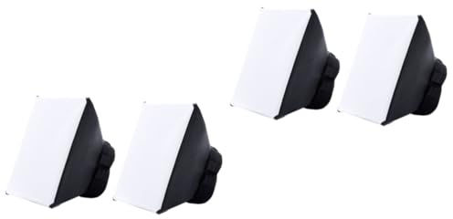 TINEASUR 4stücke Universelle Tragbare Fotografie Softbox Blitz Diffusor Für DSLR Blitz Für Weiche Lichtverhältnisse Und Optimale Porträtbeleuchtung