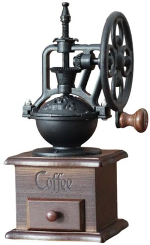 Zghhc Moulin À Café Manuel, Moulin À Café À Manivelle en Bois Vintage, Moulin À Grains De Café Rétro, Moulin À Café À Grains Rotatif pour Expresso Presse Française