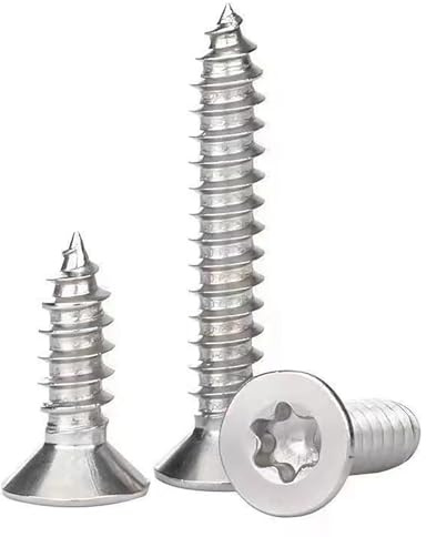 M4×40mm Torx Senkkopf-Holzschrauben 304 Edelstahl selbstschneidende Schrauben für Holz Vollgewinde Holzbearbeitungsbefestigung(40 Stück)