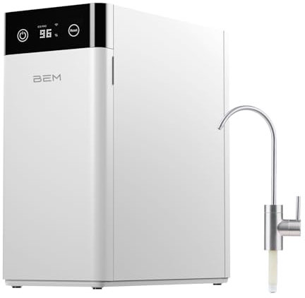 20 Stück BEM Akira Wasserfilter Osmoseanlage Trinkwasser mit Wasserhahn ohne Wassertank, 5-Stufigem Wasser-Filtersystem Umkehrosmoseanlage Untertisch Leitungswasser Filter, Wasseraufbereiter
