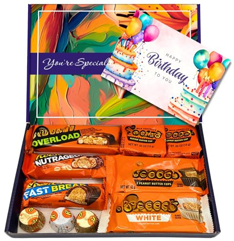 Benerry Chocolate Gift Box Hamper - 10 Treats Birthday Gift - Peanut Butter Sweet Box of Chocolates