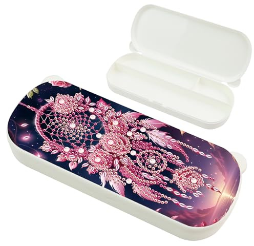 DCIDBEI Måla efter siffror vuxna pennlåda 22 x 8,8 cm diamantmålning pennlådor pennor förvaring pennor organisatör kontorsmaterial förvaringslåda brevpapper pennor verktyg behållare drömfångare