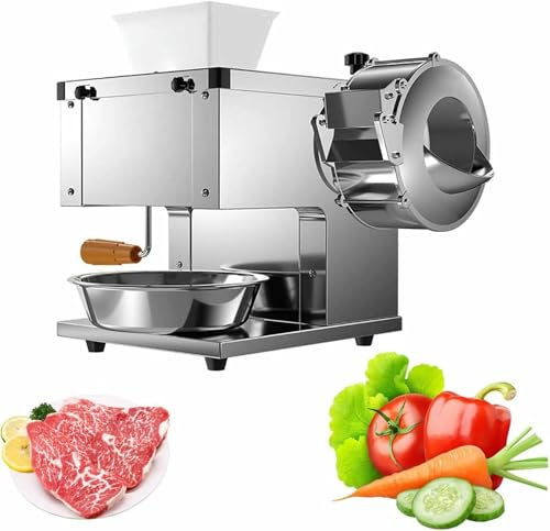 Affettatrice automatica per carne Affettatrice elettrica per alimenti per gastronomia, Affettatrice commerciale per carne, Tagliatrice elettrica per verdure in acciaio inossidabile, Kit per cucinare