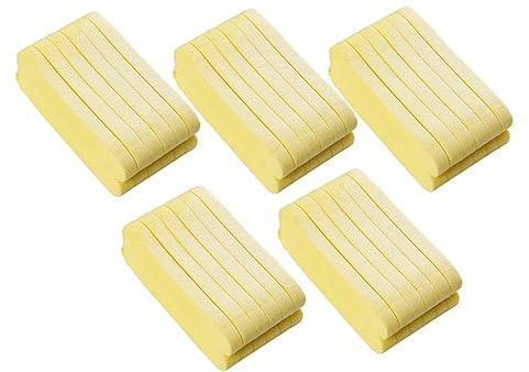 LOORGVEL Spugne Detergenti per Viso 96 Pezzi Spugnetta Esfoliante Gialla Ultra Morbida per Pulizia Profonda, Adatta a Pelle Secca e Trucco, Facile da Trasportare per Viaggi e Uso Quotidiano