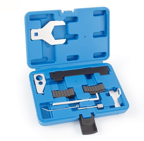 WAYCOJOY 9PCS Engine Camshaft Tensioning Alignment Locking Timing Tool Kit, with Water Pump Wrench, Compatible with Chevy Cruze Aveo Alfa Romeo Fiat Vauxhall Opel Saab 16V 1.4 1.6 1.8
